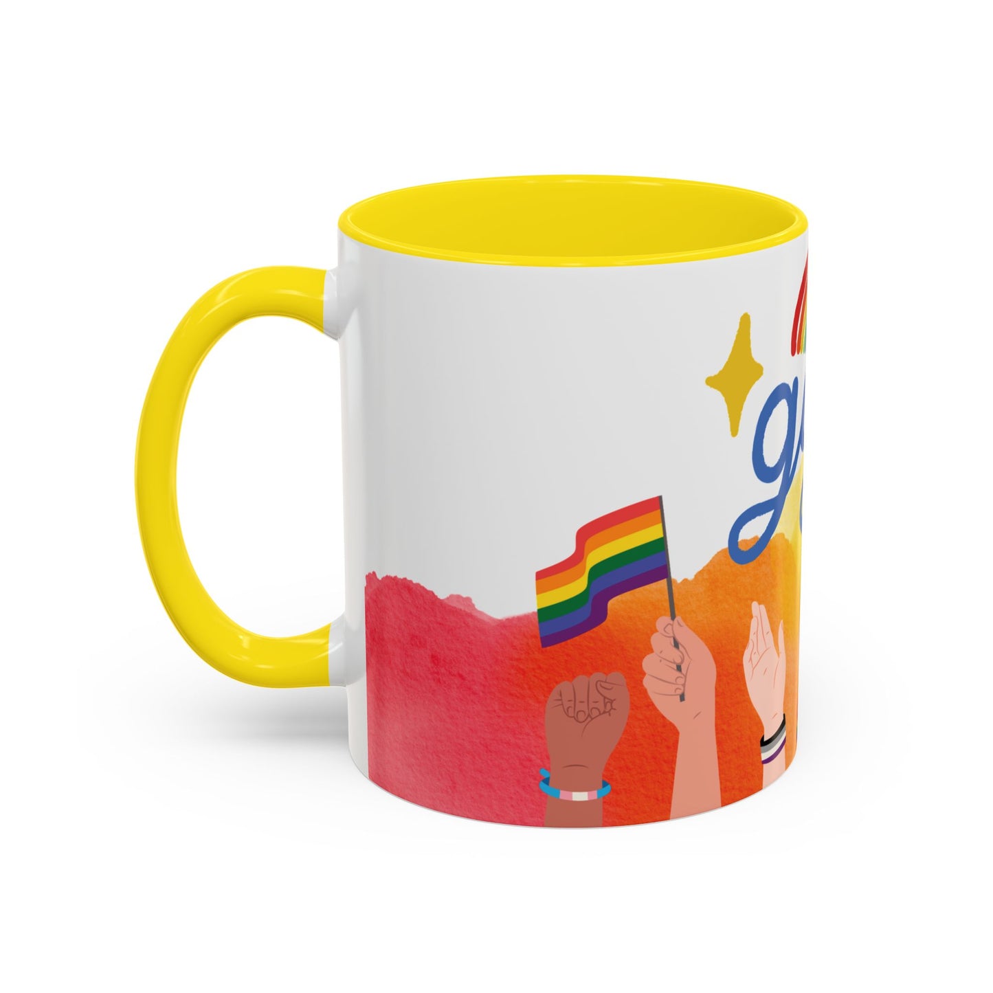 Bold Pride Accent Mug | Fun LGBTQ+ Gift | 11oz & 15oz Options