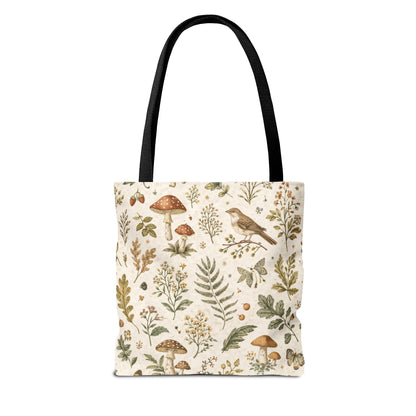 Cottagecore Botanical Canvas Tote Bag