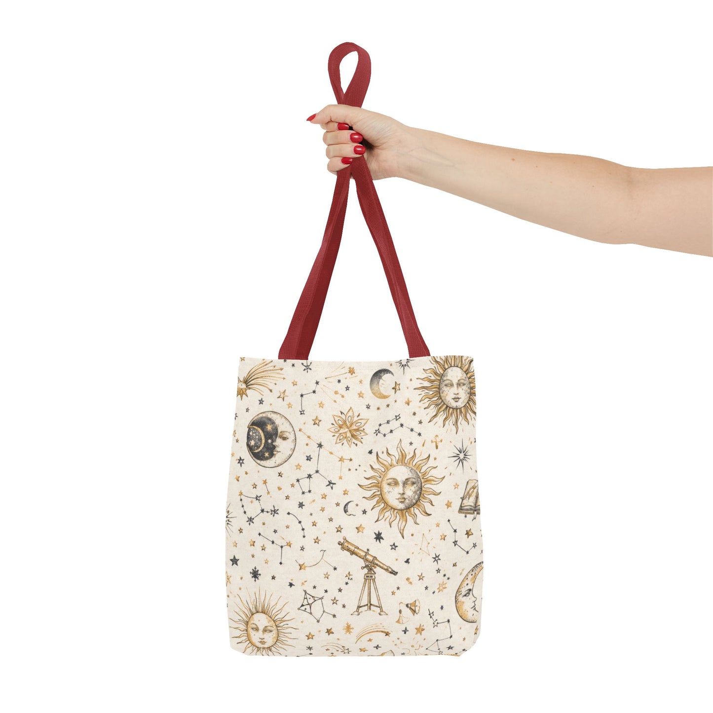 Celestial Sun & Moon Canvas Tote Bag