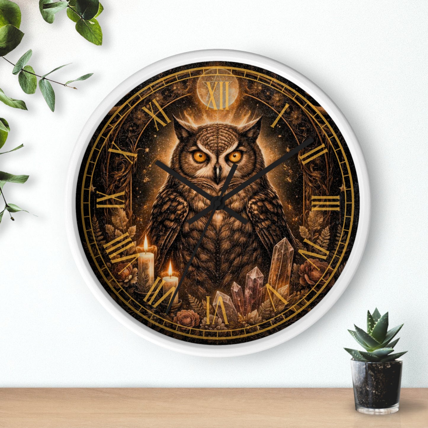 Mystic Owl 10" Premium Wall Clock
