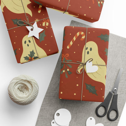 Vintage Holiday Ghosties - Luxury Holiday Wrapping Paper, Victorian Ghost Gift Wrap, 30" Roll (Matte/Gloss)