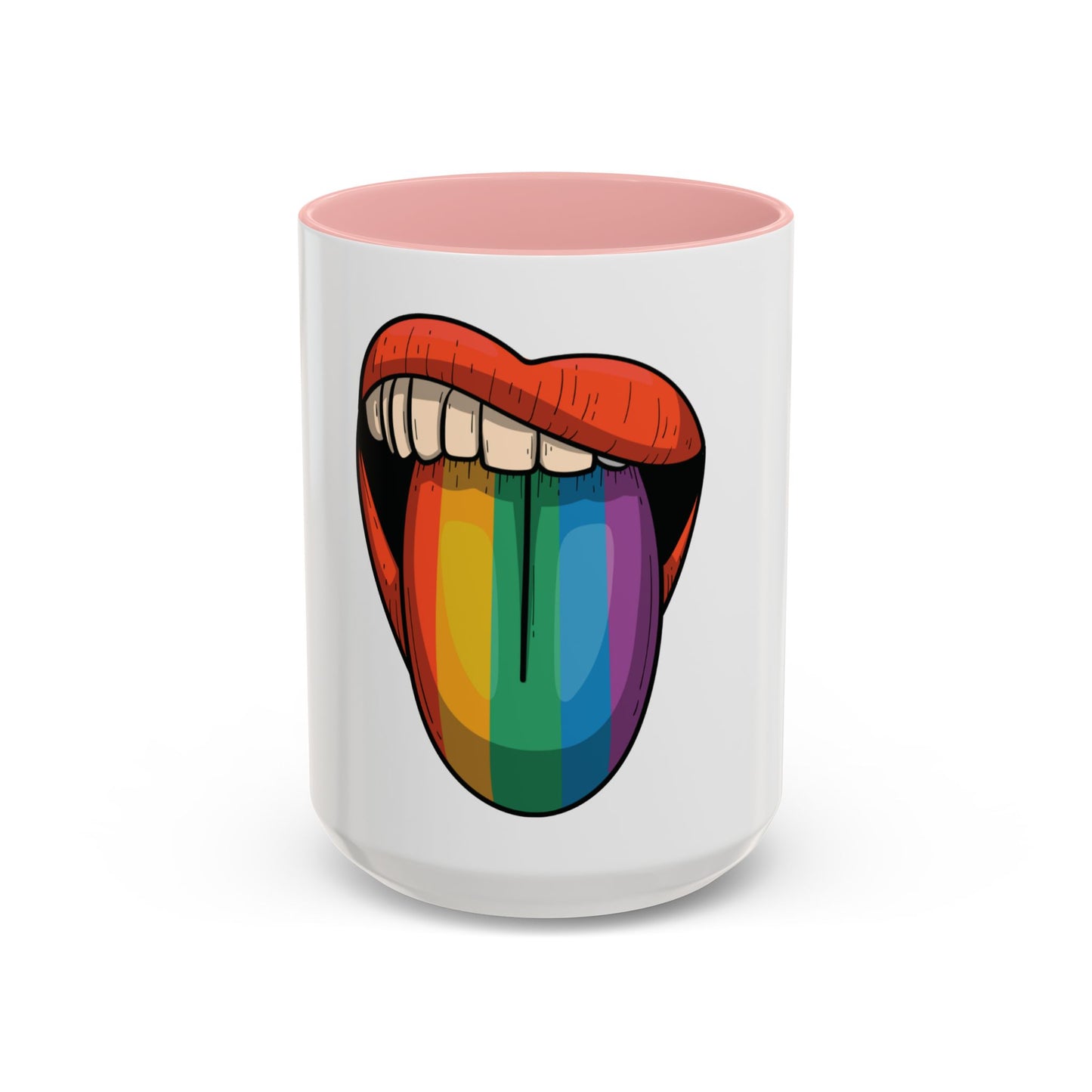 🔥💋 Pride Tongue Ceramic Mug – Rainbow Tongue Vibes 🌈✨
