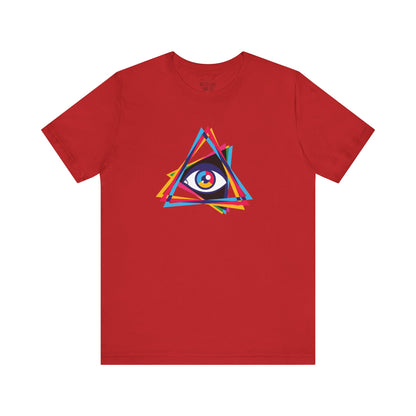 Camiseta Prism Eye: Diseño multicolor llamativo - Camiseta unisex