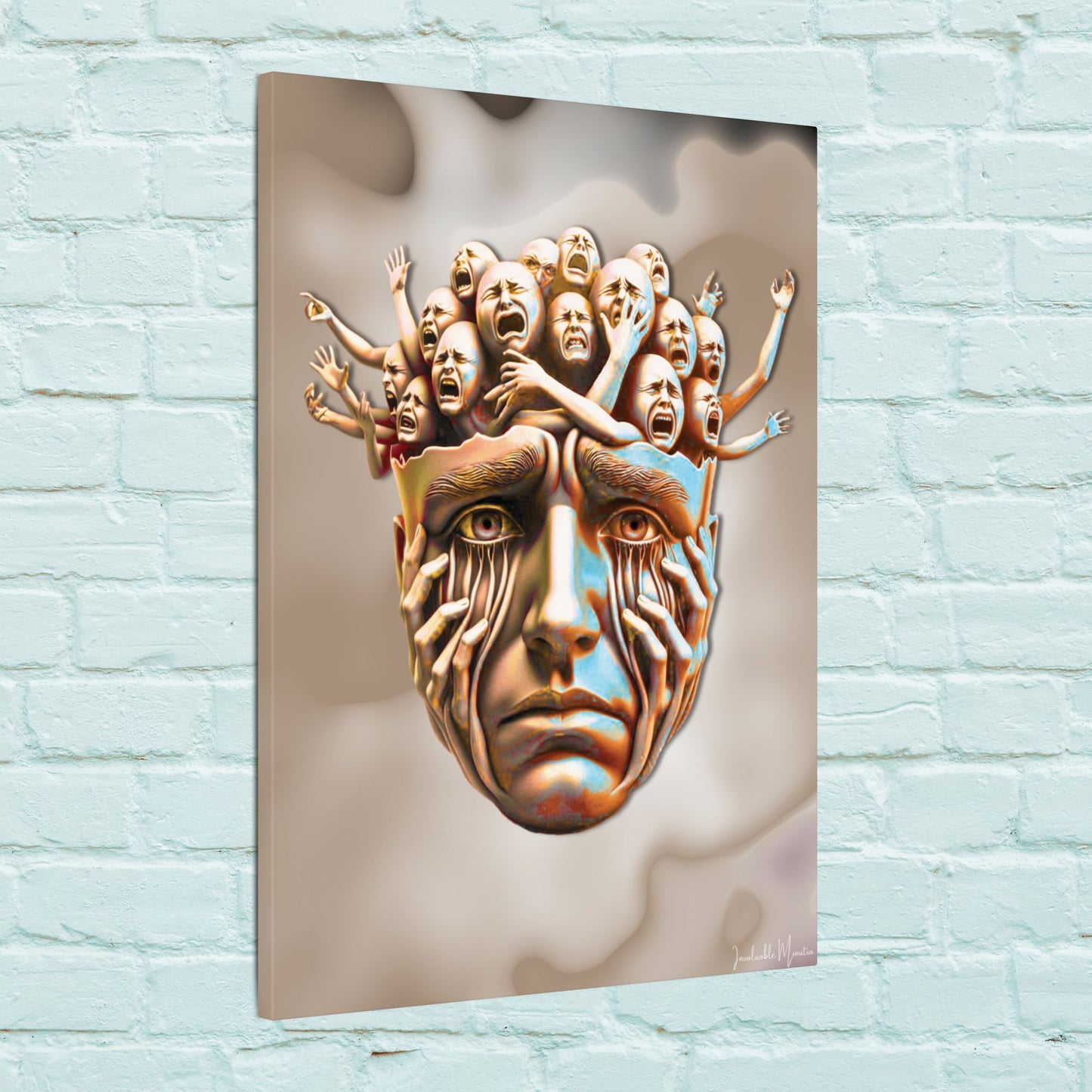 "Known." – Emotional Expressionism Stretched Vertical Canvas Wall Art - ADHD, Anxiety, Depression Reflection