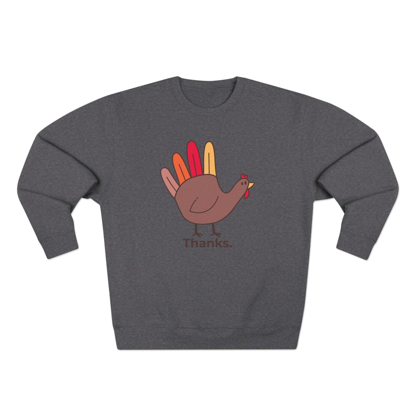 Give Thanks Sweatshirt — Minimalist Thanksgiving Turkey Design | Premium Lane Seven Fleece | Free Worldwide Shipping