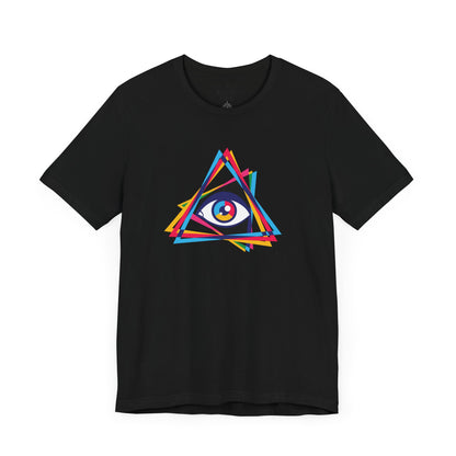 Camiseta Prism Eye: Diseño multicolor llamativo - Camiseta unisex