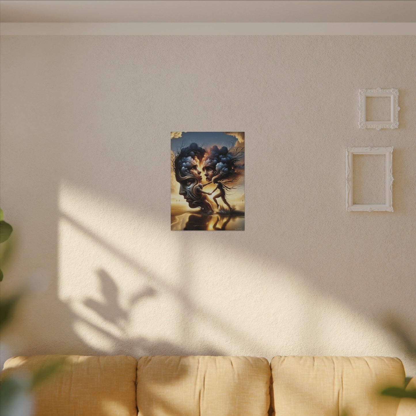 The Insatiable Lovers – Surreal Fantasy Canvas Wall Art | Premium Stretched Print