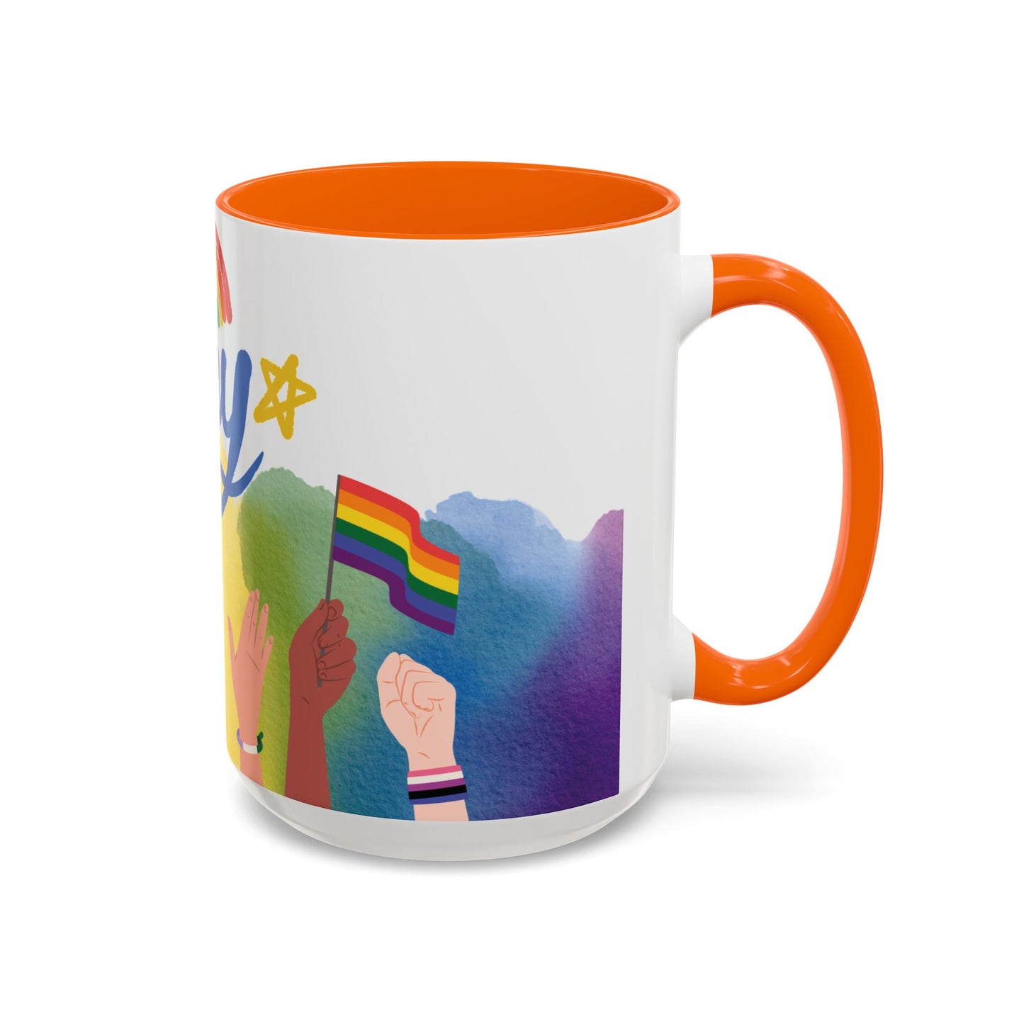Bold Pride Accent Mug | Fun LGBTQ+ Gift | 11oz & 15oz Options