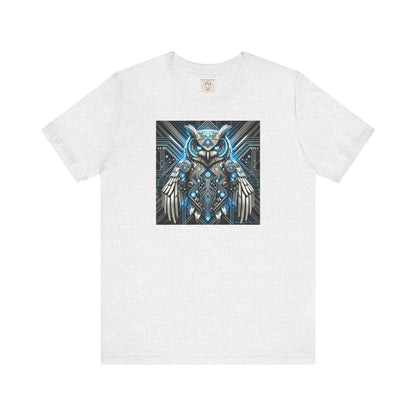 Mystical Cybernetic Owl Graphic Tee - Unisex Tch Short Sleeve T-Shirt