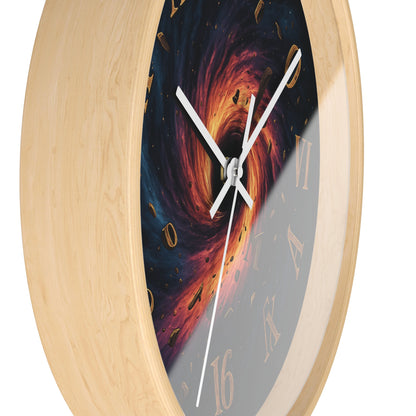 🌀 Black Hole Chaos Clock – Surreal Spacecore Time Warp Wall Decor Wall Clock