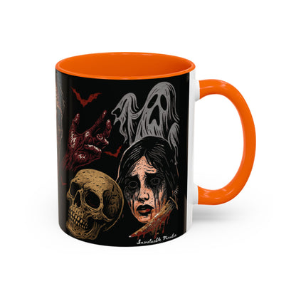 Horror Coffee Mug – Zombie Graveyard Halloween Design – 11oz & 15oz Ceramic – Creepy Goth Kitchen Decor