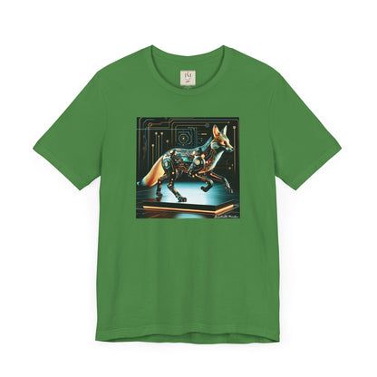 Futuristic Cybernetic Fox Graphic Tee - Unisex Jersey Short Sleeve T-Shirt