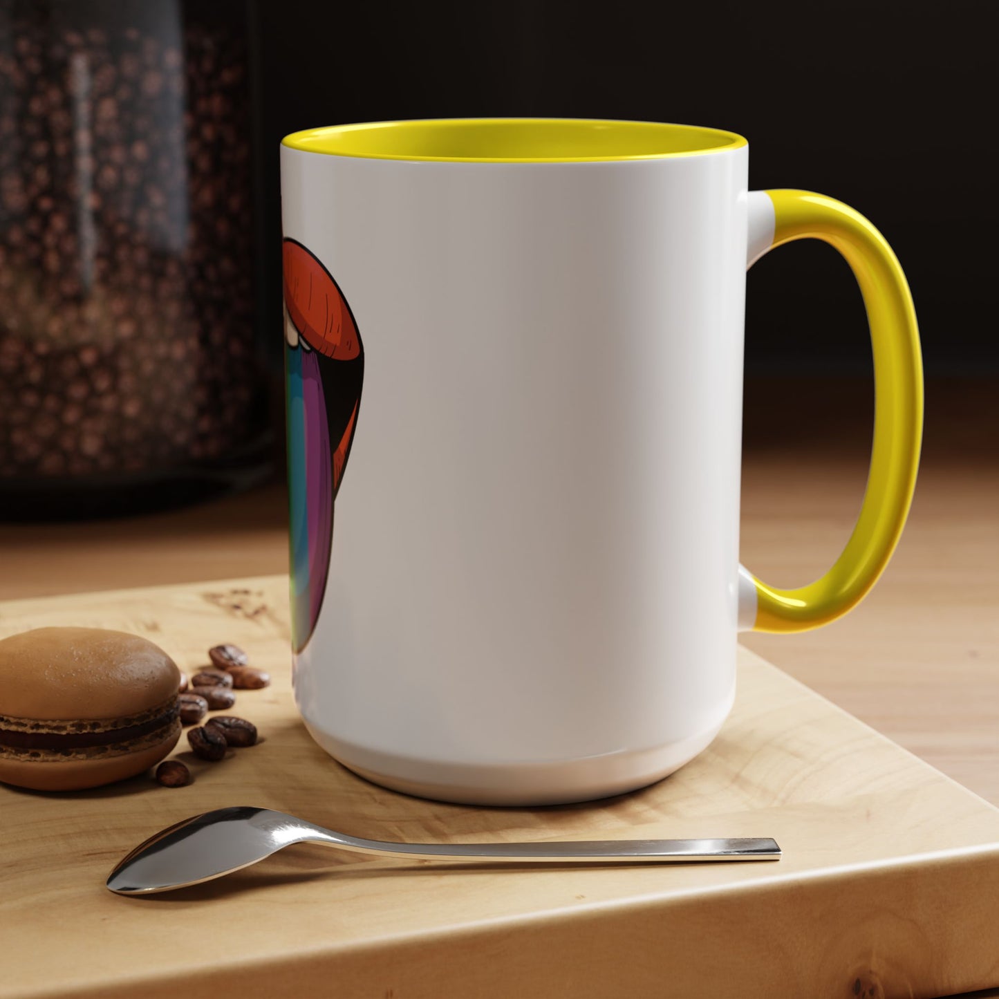 🔥💋 Pride Tongue Ceramic Mug – Rainbow Tongue Vibes 🌈✨