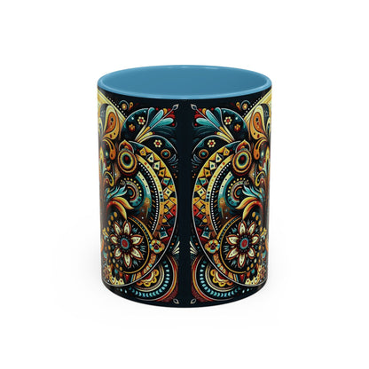☕️ Accent Coffee Mug (11, 15oz) – Beautiful Boho Style Graphic 🌿