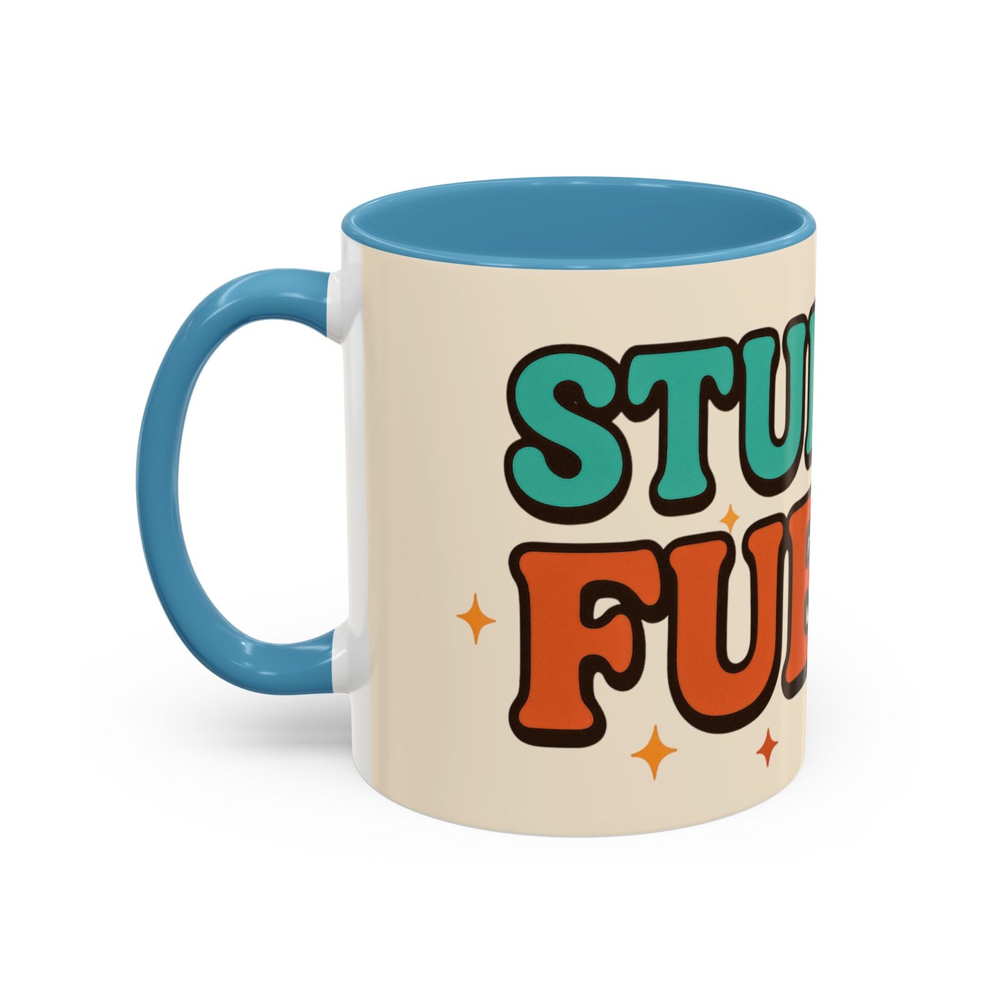 Study Fuel Color Accent Mug (11oz/15oz) – Retro Teacher/Student Coffee Cup • Back to School • Durable Ceramic