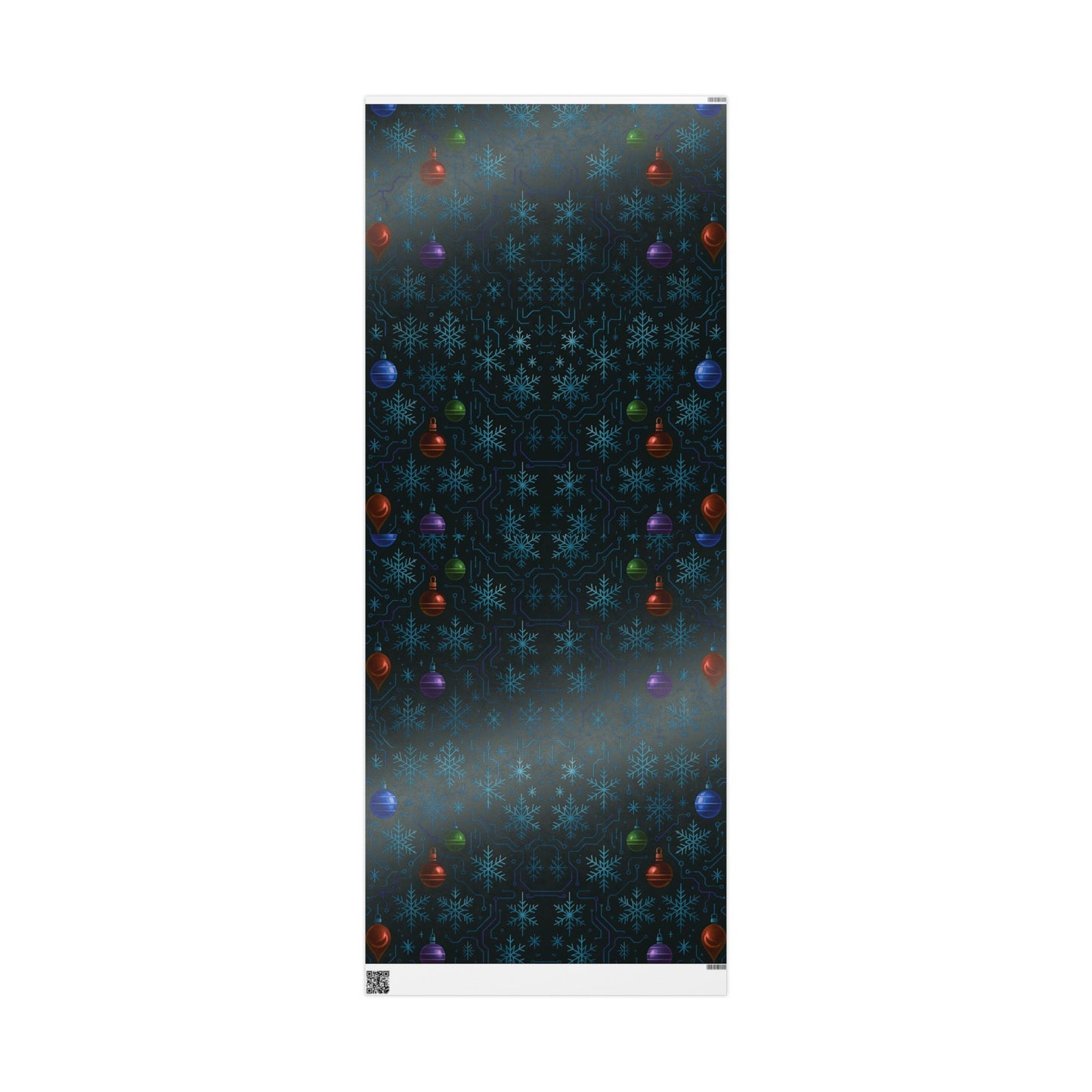 Cyber Yule Circuit – Luxury Christmas Wrapping Paper, Seamless Designer Gift Wrap, 30" Roll (Matte/Gloss)