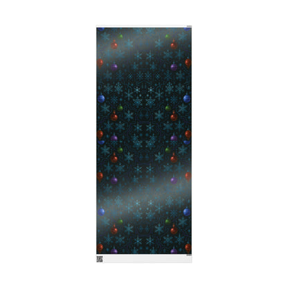 Cyber Yule Circuit – Luxury Christmas Wrapping Paper, Seamless Designer Gift Wrap, 30" Roll (Matte/Gloss)