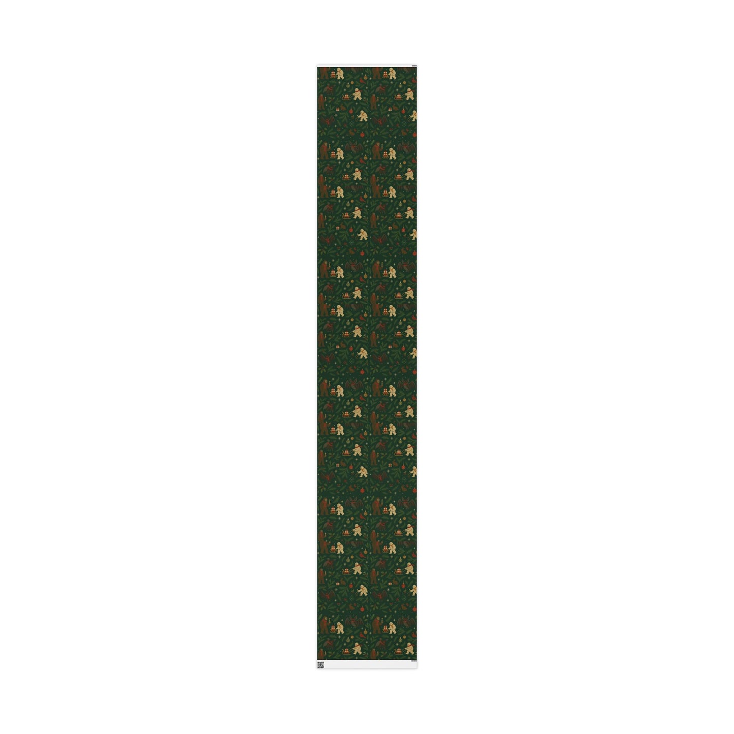 Cryptid Christmas Parade – Luxury Holiday Wrapping Paper, Folk-Art Bigfoot & Mothman Gift Wrap, 30" Roll (Matte/Gloss)