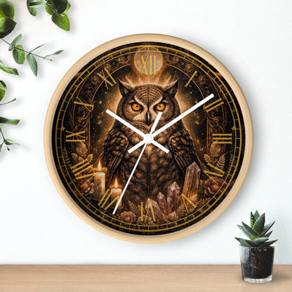 Mystic Owl 10" Premium Wall Clock