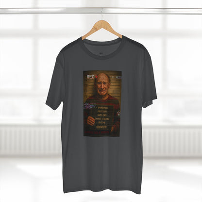 🔥 Freddy Mugshot Tee – Retro Slasher Horrorcore Premium T-Shirt (Unisex)