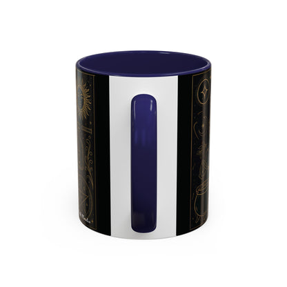 Witchy Aesthetic Coffee Mug – 15oz Black & Purple Ceramic with Occult Symbols – Goth Kitchen Decor, Halloween Gift Idea - 11oz/15oz