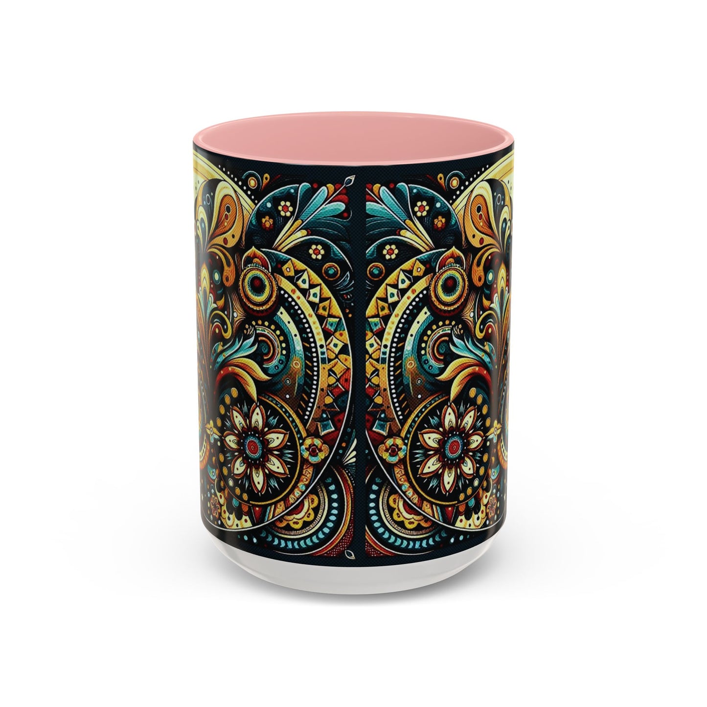 ☕️ Accent Coffee Mug (11, 15oz) – Beautiful Boho Style Graphic 🌿