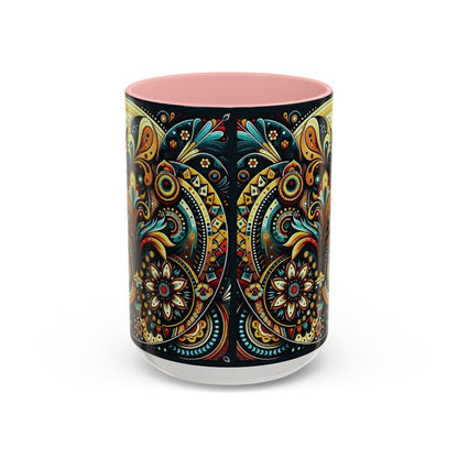 ☕️ Accent Coffee Mug (11, 15oz) – Beautiful Boho Style Graphic 🌿