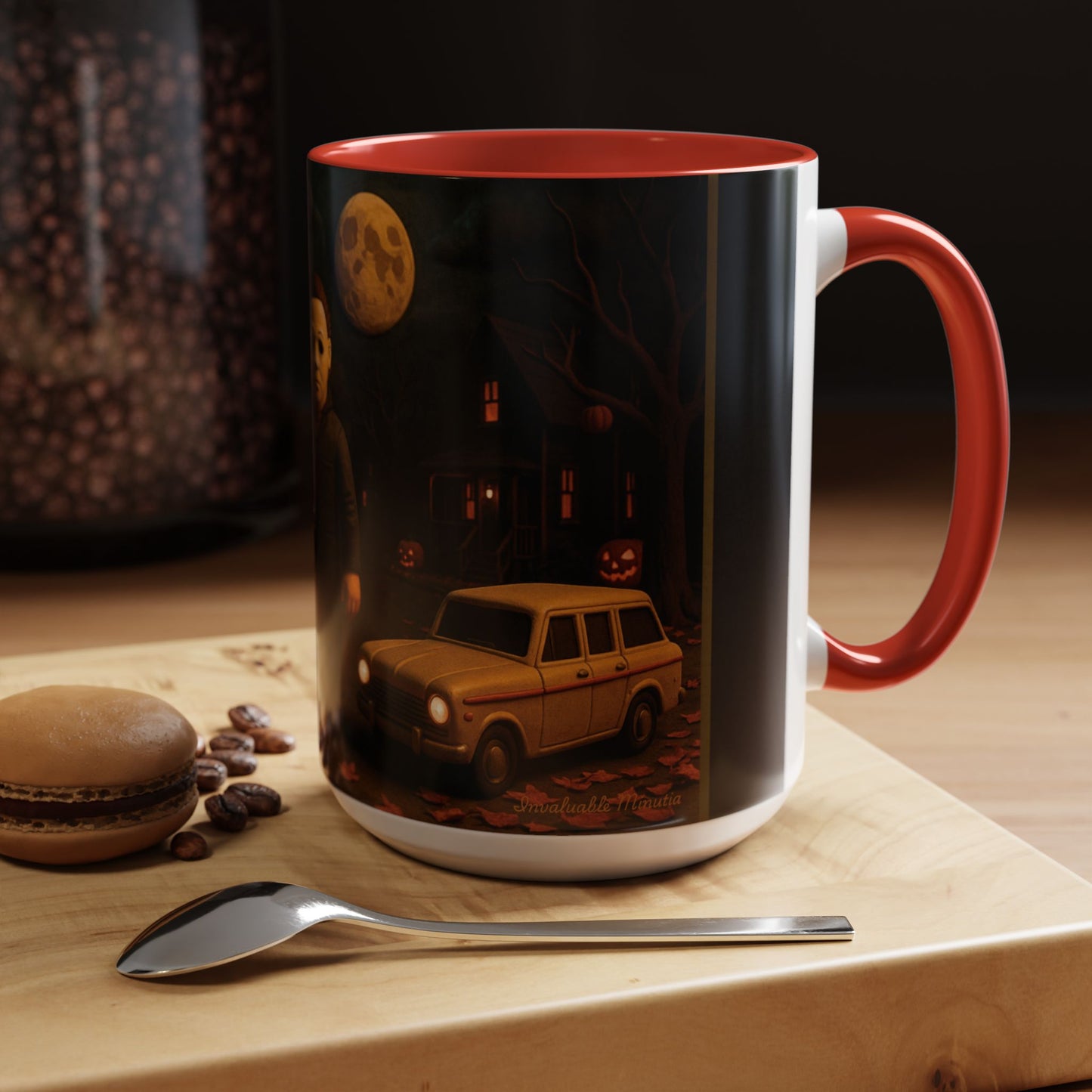 Clay-Style Slasher Halloween Night Mug | Accent Coffee Mug (11oz/15oz)