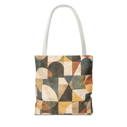 Mid-Century Geometric Canvas Tote Bag