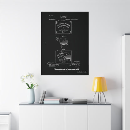 Ouija Board Patent Print (1891) – Gothic Spirit Board Canvas Wall Art