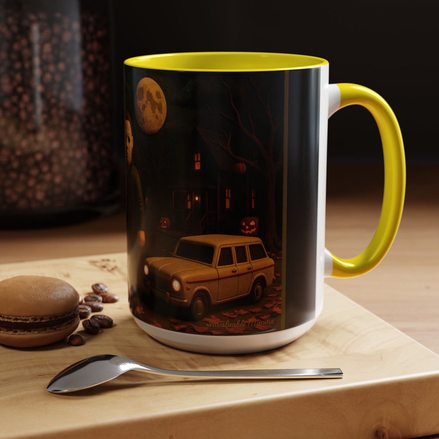 Clay-Style Slasher Halloween Night Mug | Accent Coffee Mug (11oz/15oz)