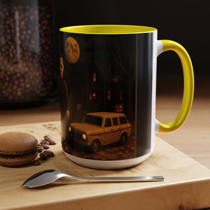 Clay-Style Slasher Halloween Night Mug | Accent Coffee Mug (11oz/15oz)