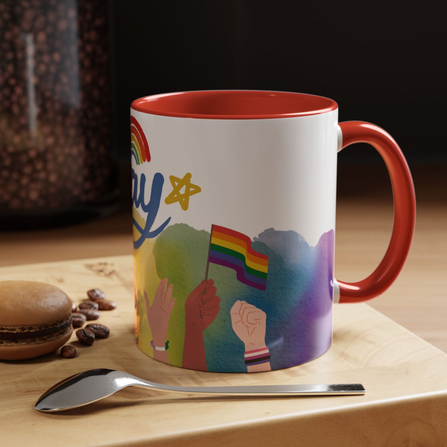 Bold Pride Accent Mug | Fun LGBTQ+ Gift | 11oz & 15oz Options