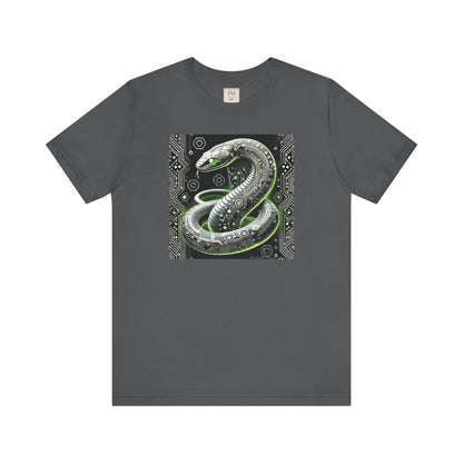 Cyber Snake Unisex Short Sleeve Tee - Futuristic Design for Tech Enthusiasts