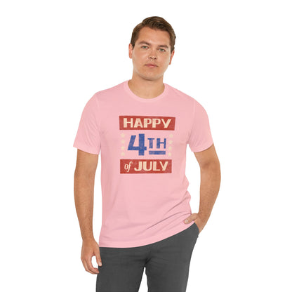 Happy 4th / Land of the Free Tee – Dual-Sided Print – Unisex Bella + Canvas Jersey T-Shirt