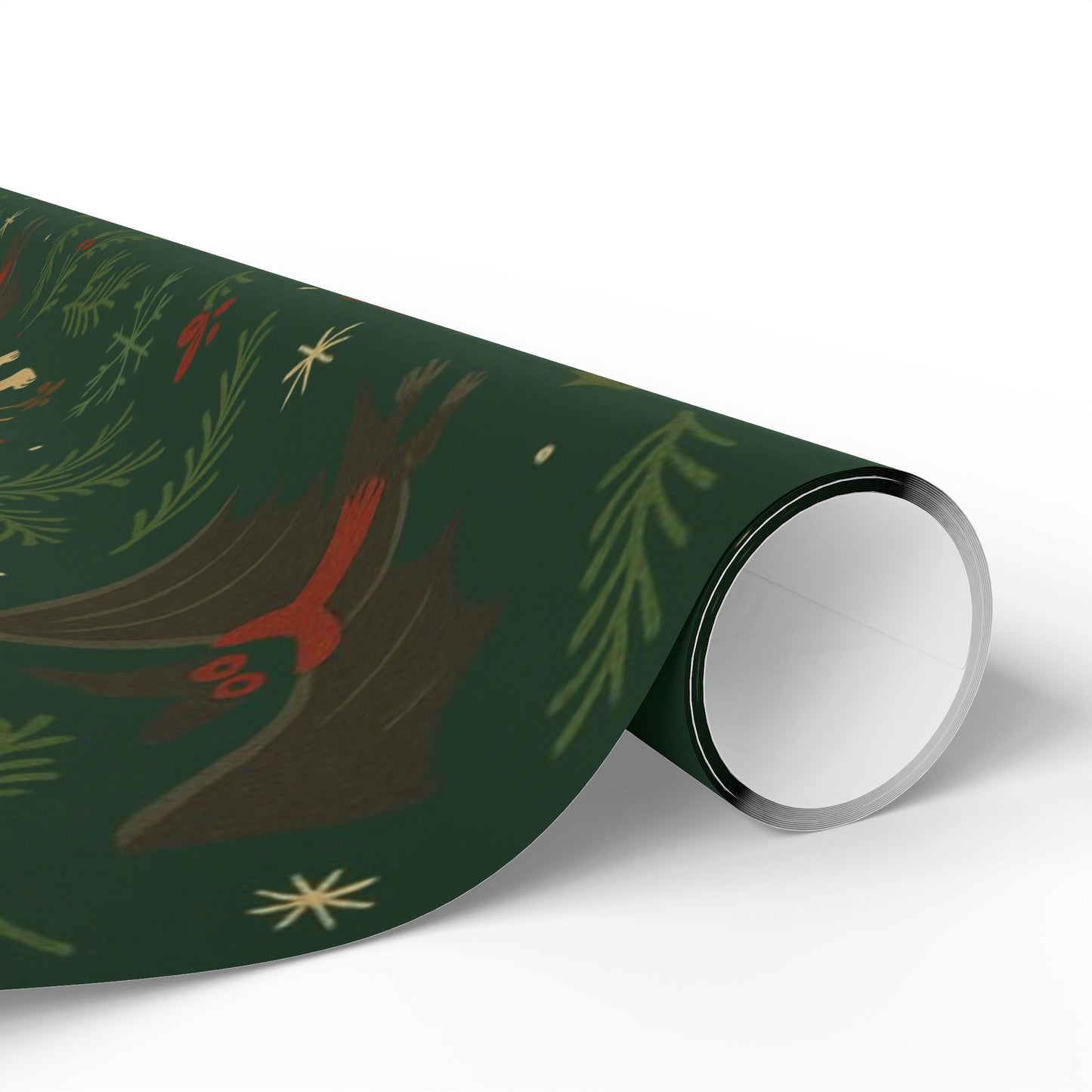 Cryptid Christmas Parade – Luxury Holiday Wrapping Paper, Folk-Art Bigfoot & Mothman Gift Wrap, 30" Roll (Matte/Gloss)