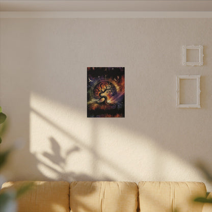 Cosmic Tree of Life – Celestial Galaxy Canvas Print (0.75" Stretched) | Mystical Boho Wall Art