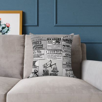 Occult Americana – Vintage Ads Collage Art - CanvasThrow Pillow