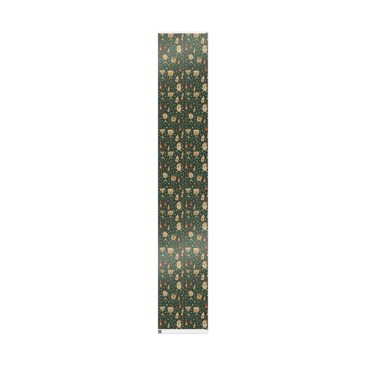 Vintage Holiday Drinks – Luxury Wrapping Paper, Retro Bar-Cart Gift Wrap, 30" Roll (Matte/Gloss)