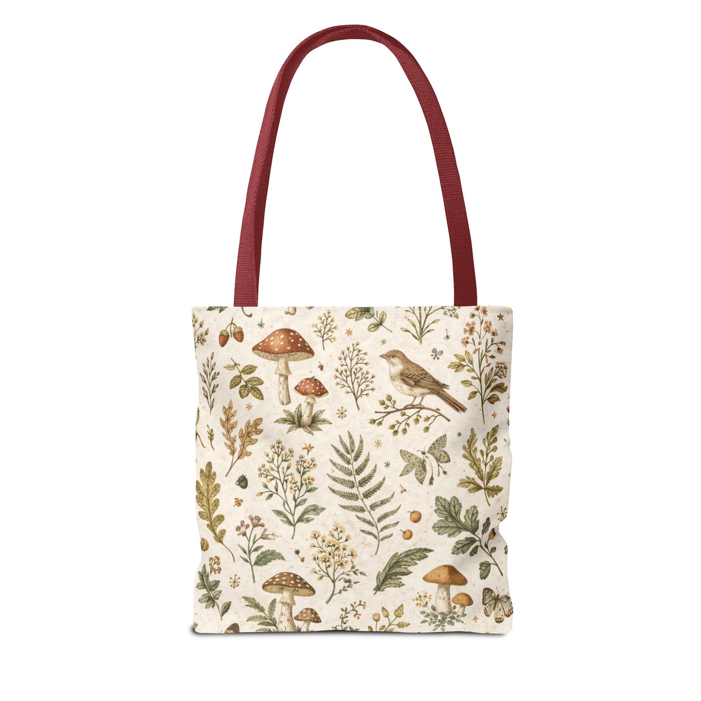 Cottagecore Botanical Canvas Tote Bag