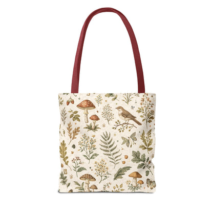 Cottagecore Botanical Canvas Tote Bag
