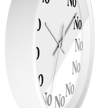 Funny Sarcastic Wall Clock – All Hours Say NO – Boutique 10” Clock for ADHD, Burnout & Passive Aggression Decor