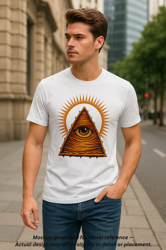 👁️ Mystical Eye Graphic Tee T-Shirt – Unisex Boho Style Streetwear