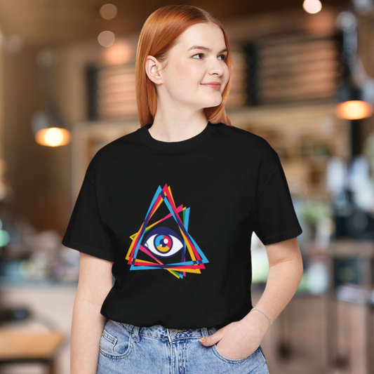 🌈 Prism Eye Tee – Eye-Catching Multicolor Design - Unisex T-Shirt