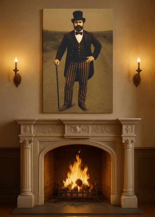 The Ringmaster – Vintage Circus Inspired Canvas Wall Art - Matte Canvas Print (Gallery-Wrapped) 0.75"