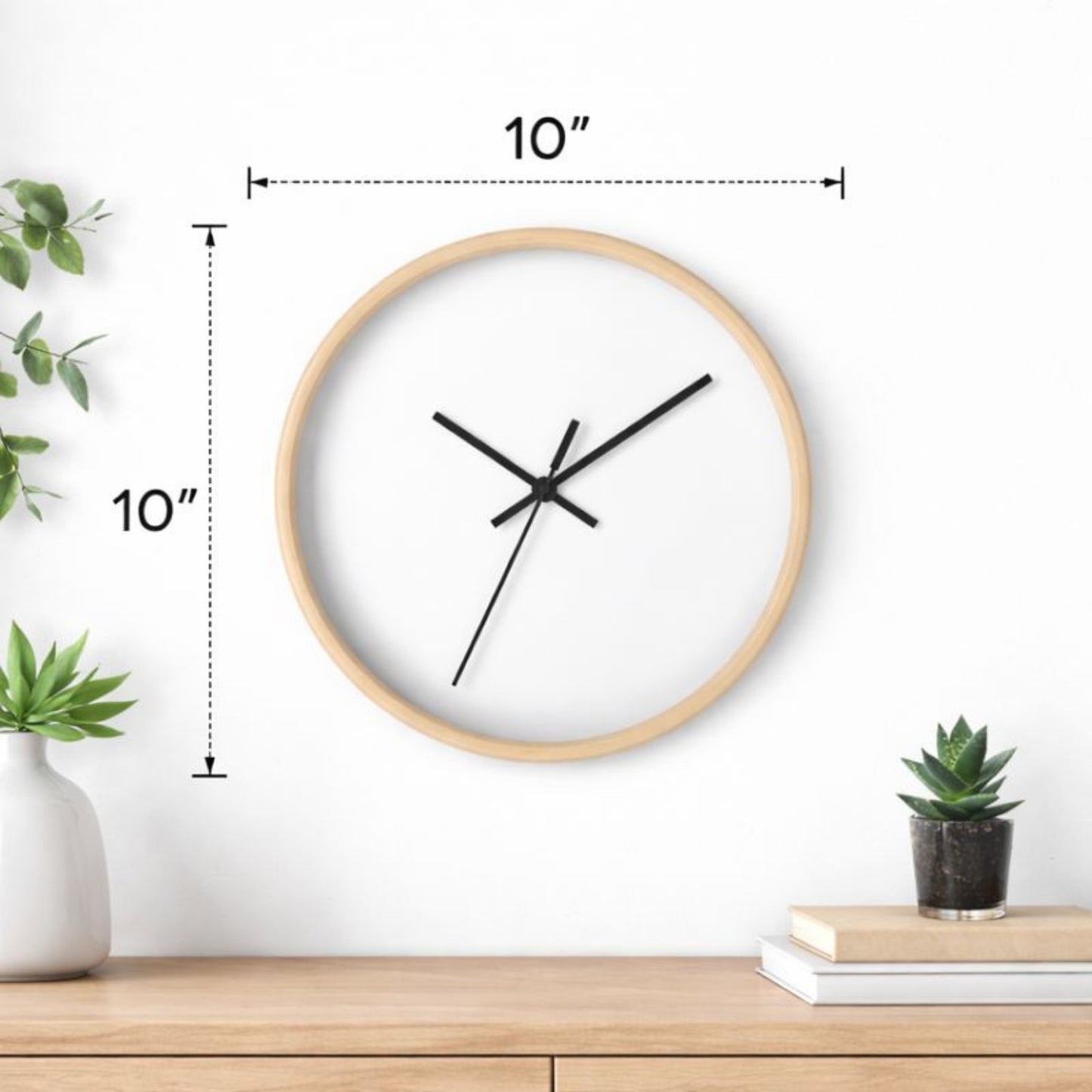 Fog & Pines Minimalist Forest 10" Wall Clock
