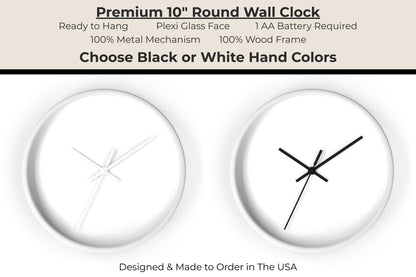 Fog & Pines Minimalist Forest 10" Wall Clock