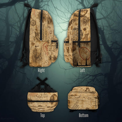 Bigfoot & Cryptid Map All Over Print Backpack
