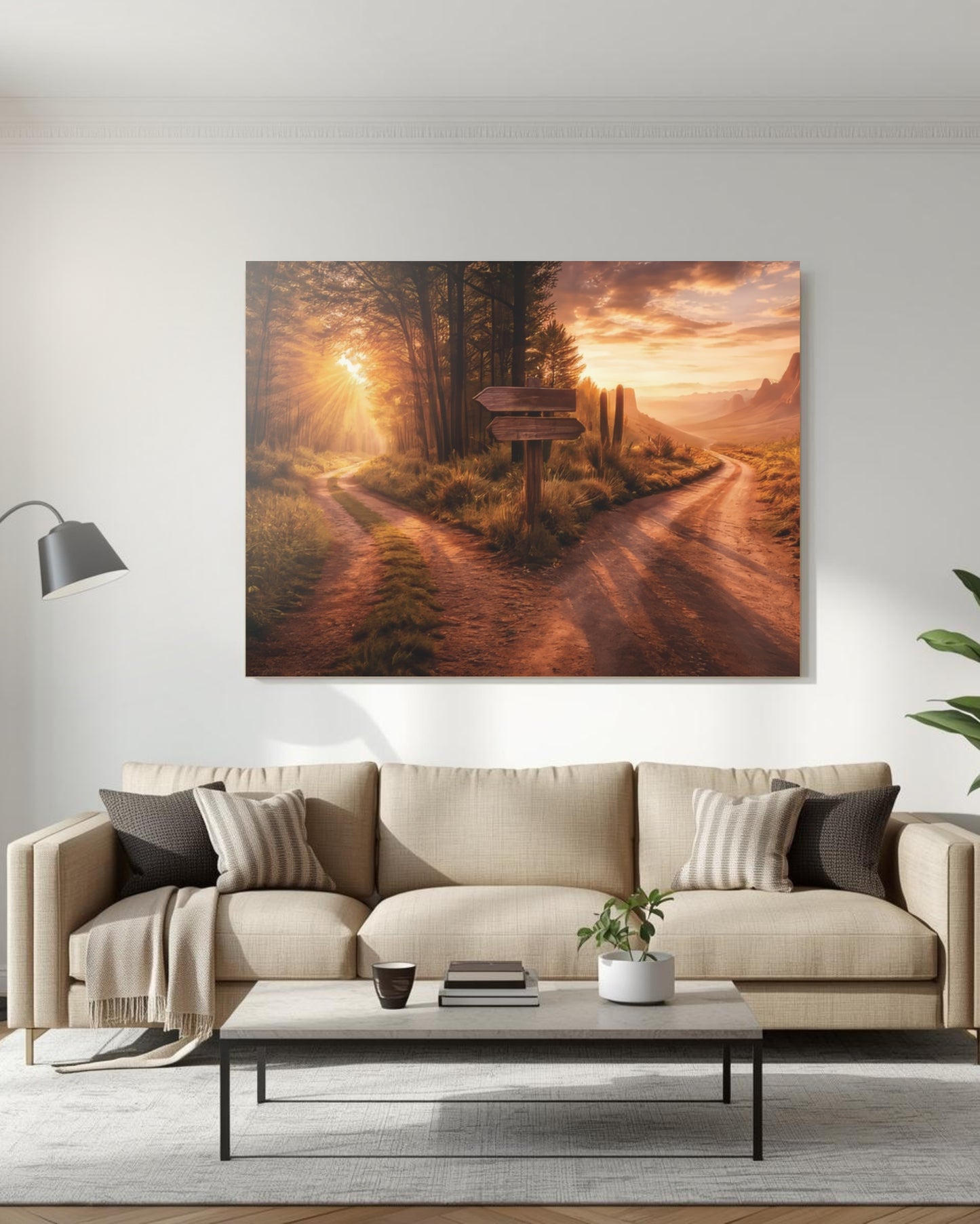 Split Roads Matte Canvas, Stretched, 1.25"