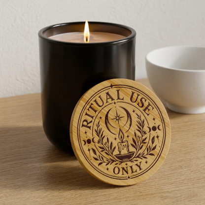 Ritual Use Only Scented Soy Candle — 14 oz Engraved Jar
